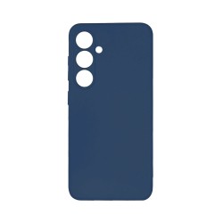 Capa de Silicone com Moldura de Câmera para Samsung Galaxy S24 Azul Escuro Capa de Silicone com Moldura de Câmera para Samsung Galaxy S24 Azul Escuro